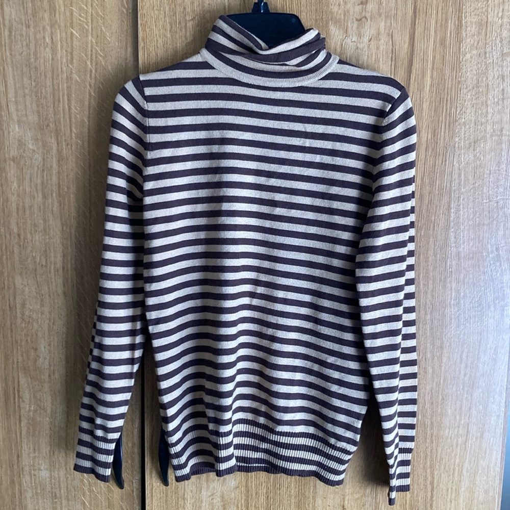 Striped Turtleneck Sweater